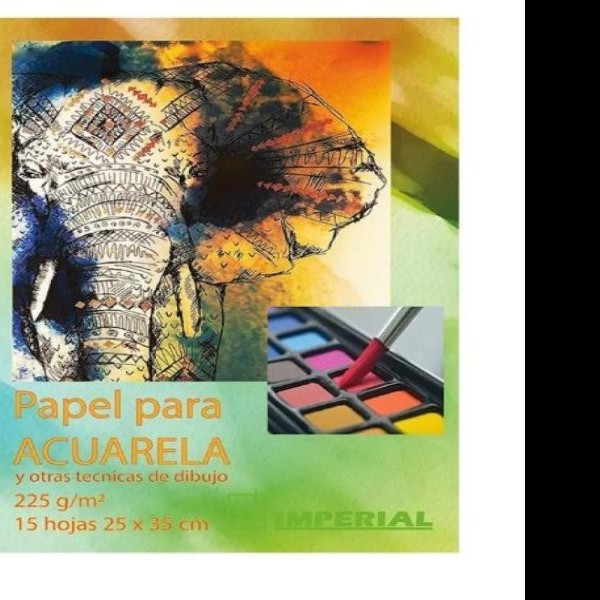 BLOCK PACUARELA IMPERIAL 15H. 25X35CM BLANCO 225GM2 C.10